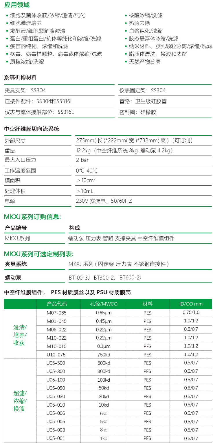 中空纤维立柱规格